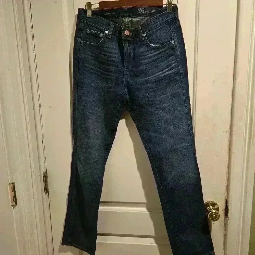 P7458 j.crew vintage straight leg medium wash jeans size 26 regular - Picture 2 of 7
